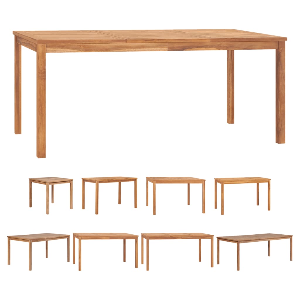 vidaXL Outdoor Dining Table Patio Table Garden Porch Furniture Solid Teak Wood